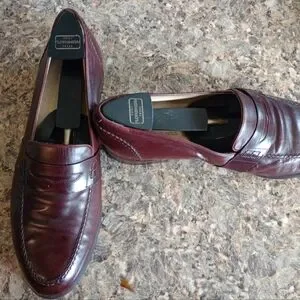 CHURCHS Men\'s Burgundy Handmade Slipon Penny Loafer Size 10M Church main image 4